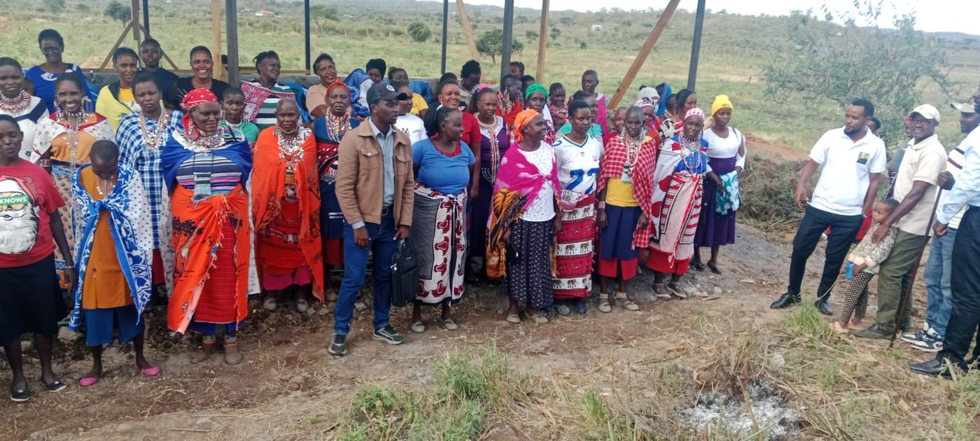 Maasai women gathered for a training day at Isineti